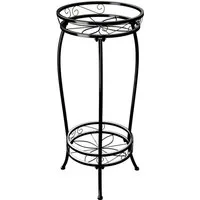Bamworld Blumenständer Zweistöckiger Pflanzenständer, Metallregal, 69cm hoch, 45kg Tragkraft (1 St), Rostfrei & stabiles Blumentopf-Gestell, Innen/außen nutzbar