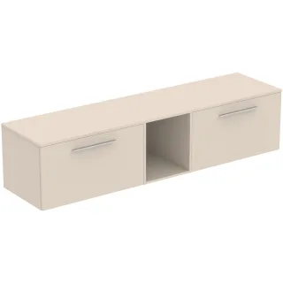 Ideal Standard Möbel-Set 200cm i.life B 2 Auszüge 1 mi.off.Fach Gr.Chrom Sandbeige matt, T5850NF T5850NF