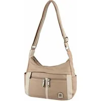 ITALYSHOP24 Schultertasche Damen Tasche Vintage Shopper Umhängetasche Handtasche CrossOver Reise, Crossbody Leder Optik Reisetasche Henkeltasche City Bag Beuteltasche