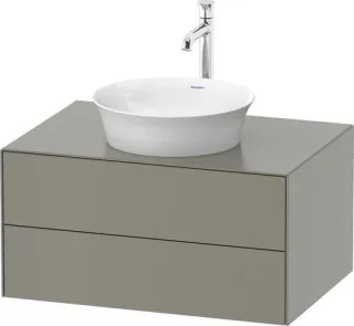 Duravit White Tulip Konsolenwaschtischunterbau wandhängend Stein Grau Seidenmatt 800x550x408 mm - WT WT4985092920010