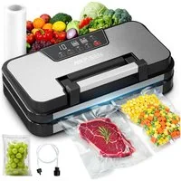 Airmsen Vakuumierer Multifunktionales Vakuumiergerät mit Pulse-Funktion,Inflate-Funktion, 125W, für Folien bis 30 cm Breite,2 Versiegelungszeiten