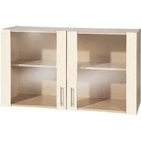 wiho Küchen Glashängeschrank Kiel Front mit Glaseinsatz