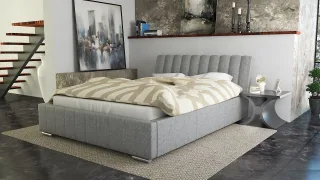 Polsterbett Bett Doppelbett IVANO 200x200cm inkl.Bettkasten