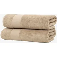 Wolkenfeld Duschtücher Premium Low-Twist Baumwolle 550 g/m² – 2 große Duschtücher, Frottier (2-St), 70×140 cm – weich, saugfähig und ideal für Bad & Wellness