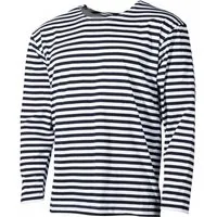 MFH Langarmshirt Marine Shirt, weiß-blau, langarm, Sommer (1-tlg)