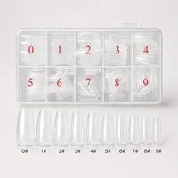 Jungengel Kunstfingernägel Nagel Tips 500 Stück Transparent Kunstnägel Nail Tips Set, Set 500-tlg., 500 transparente Nail-Tips, 500 transparente Nagel-Tips in 10 Größen
