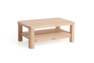 Couchtisch Tisch mit Schublade JIMI Eiche Massivholz 120x80 cm