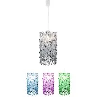 etc-shop Dekolicht, Leuchtmittel inklusive, Warmweiß, Farbwechsel, Hänge Decken Lampe DIMMBAR Mädchen Kinder FERNBEDIENUNG Leuchte silber