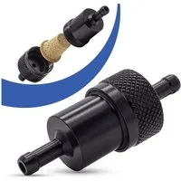 Adapter Universe Kraftstoff-Filterkopf Kraftstofffilter 7mm Aluminium Benzinfilter KFZ Auto Schwarz