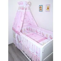 Primawela Babybettwäsche Baby Bettset- 6 teiliges mit 420 Nestchen Vollstoff Himmel Bettwäsche