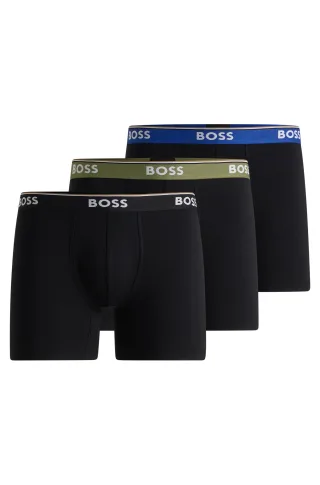 BOSS Menswear Black - BoxerBr 3P Power patterned - Gr. - M