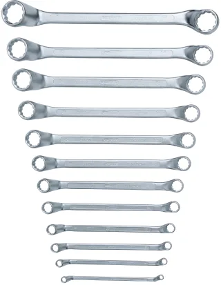 KS Tools Doppel-Ringschlüssel-Satz, 12-tlg gekröpft, 6-32mm - 517.0250
