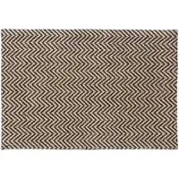 relaxdays Fußmatte Jute Zickzack, Höhe: 10 mm