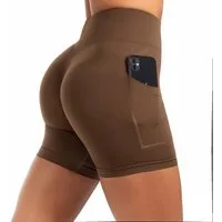 Smilodox Shorts Temmy, Kurze Sport Hose mit Pocket und Kontur, breiter Bund optimaler Halt, elastisch, figurbetonend, Gym Jogging Alltag