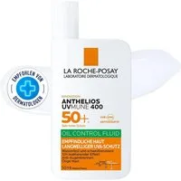 La Roche-Posay Sonnenschutzcreme Anthelios Uvmune 400 Oil Control Fluid LSF 50+ 50 ml – 400 Oil Control, Fluid Sonnenschutz für empfindliche & ölige Haut mit Mexoryl 400