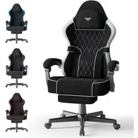 Huracan Gaming-Stuhl Gamer Chair mit verstellbare Kopfstütze und Lendenkissen,Ergonomisch
