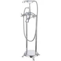 HOME DELUXE Duscharmatur Design Standarmatur RETRO inkl. Handbrause, freistehende Armatur Wannenbrause Wanneneinlass