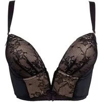 Gossard Dekolleté-BH VIP Retrolution Staylo Push-Up BH Black (Longline BH, 1-tlg., Teilspitze) verführerisch sexy