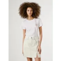 Pepe Jeans T-Shirt AMANDA mit Stick- und Druckelementen