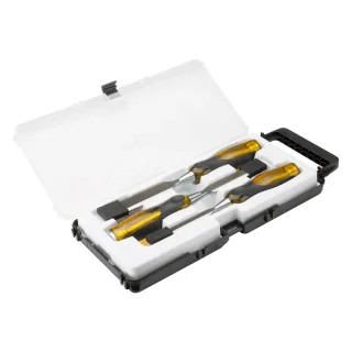 STANLEY FATMAX Stechbeitel, Kunststoffgriff mit Schlagkappe, durchgehende Klinge, Set 3-tlg. 12, 18, 25 mm - 2-16-268