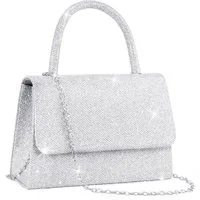 Coonoor Abendtasche Glitzernde Damen-Handtasche Elegante Schultertasche (1-tlg), mit Abnehmbarer Kette