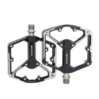 MEROCA DU 3 Bearing Bicycle Pedal Aluminum Alloy Anti-slip Widened Lightweight Labor-saving Bike Pedal for MTB Road Cycl