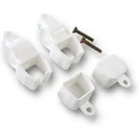nodeko Schienenhalter Halter und Endkappen für U-Schienen, für Gardinenschiene U-Schiene, (Set, 2 Schienenhalter + 2 Endkappen), Universal U-Schienenhalter