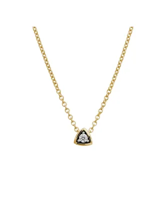 Lyomi Collier 585/- GG/WG Dreieck 1 synth. Diam. 0,10ct.