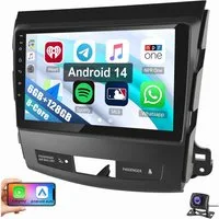 ESSGOO 6+128GB Für Mitsubishi Outlander/Citroen C-Crosser Peugeot 4007 Autoradio (RDS, Digitalradio (DAB), FM, AM, 8-Kern Carplay Android Auto GPS Navi WIFI BT)