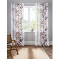 OTTO home Gardine Ina (2 St), Kräuselband, transparent, Voile, transparent, 2-er Set, einseitig bedruckt, Voile