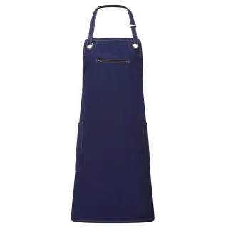 Premier Unisex Erwachsene Gerste Nachhaltige Kontrastnähte Vollschürze (Navy/Camel)