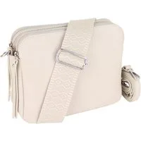 MIRROSI Schultertasche aus Echtleder, hergestellt in Italien, mit 2 Riemen (ca.24x18x9cm), Umhängetasche, Crossbody Bag, verstellbaren Schulterriemen