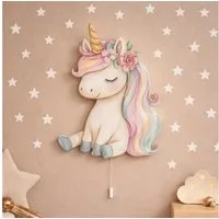 COZYCOLLECTIONS LED Wandleuchte Kawaii Einhorn LED-Nachtlicht Kinderzimmer, LED, Warmweiß, Montessori: sanftes Licht für ruhige Abendrituale