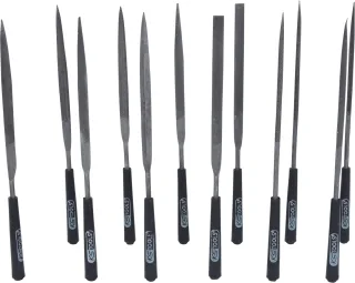 KS Tools Nadelfeilen-Satz mit Kunststoffheft, 12-tlg - 140.3050