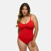 cfab (creamy fabrics) Shaping-Body Bodysuit Sculpting Shapewear mit String-Fire Red-XS (1-tlg)