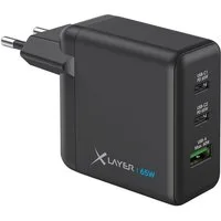 XLAYER Powercharger USB-C Schnellladegerät I 65W PD I GaN Charger I 3-Port Smartphone-Ladegerät