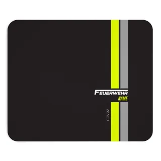 COVRZ Individuell gestaltetes Feuerwehr-Mousepad – mit individuellem Text 9" × 7.5" Ohne