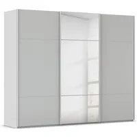 rauch Schwebetürenschrank Kleiderschrank Schrank Garderobe Schlafzimmerschrank SCALE-TRIO edle dreigeteilte Front mit 2 Zierleisten und Spiegel MADE IN GERMANY