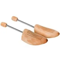 tectake Schuhspanner 1 Paar Spiral-Schuhspanner, gute Luftzirkulation (Stiefelspanner, für Damen- und Herrenschuhe in braun), aus Lotusholz, Verhinderung von Gehfalten, hohe Feuchtigkeitsaufnahme