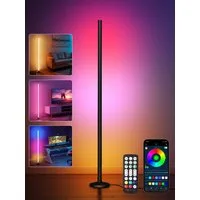 OUTON LED Stehlampe RGBCW Eckstehleuchte 168LEDs Musik-Sync App, Fernbedienung Timer 145cm