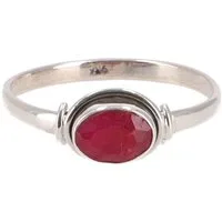 Guru-Shop Silberring Boho Silberring, filigraner Edelsteinring -..