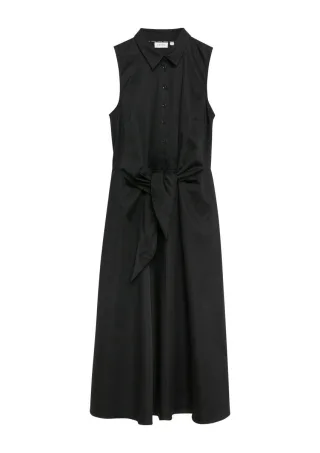 comma - Ärmelloses Blusenkleid schwarz - Gr. - 38