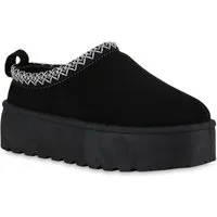 VAN HILL 840844 Hausschuh Damen Warm Gefütterte Pantoffeln Hausschuhe Bequeme Prints