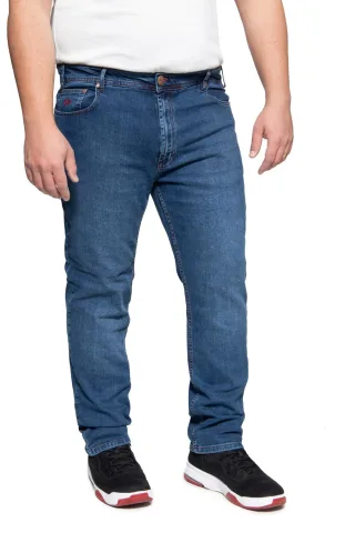 Way of Glory Herren Übergrößen Jeans im klassischen 5-Pocket Look Tom hellblau