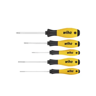 Wiha Schraubendreher Set SoftFinish ESD Schlitz, Phillips 5-teilges Set - 27252