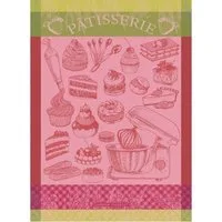 Garnier Thiebaut Geschirrtuch Geschirrtuch La Patisserie Rose 56x78 cm, (1-tlg., 1 x Geschirrtuch), jacquard-gewebt