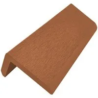 WPC Profi Terrassendielen MUSTER L-Abschlussleiste 15 cm Redwood Braun 60x40 mm, (Abschlussleiste, Musterstück 15 cm)