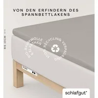 Schlafgut Spannbettlaken PURE TOPPER Bio-Baumwolle mit Elasthan 170 g/m² für Topper bis 10 cm, Jersey-Elasthan, Gummizug: rundum, (1 Stück), PREMIUM Laken für Matratzen bis 10 cm Höhe, dehnbar, blickdicht