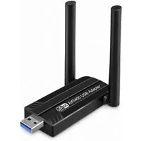ibettertec WLAN-Stick AX5400 WLAN Adapter PC WiFi 6 Dualband,WLAN Stick für PC, 5GHz/2,4GHz mit Dual-5dBi-Antennen, WPS & Plug Play für Windows 10/11