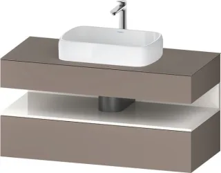 Duravit Qatego Konsolenwaschtischunterbau wandhängend Basalt Matt 1200x550x600 mm - QA4732022430000 QA4732022430000